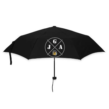 Bière pour enterrement de vie de garçon (symbole du cercle de la fête de garçon NEG2C) - Parapluie standard - noir - Devant