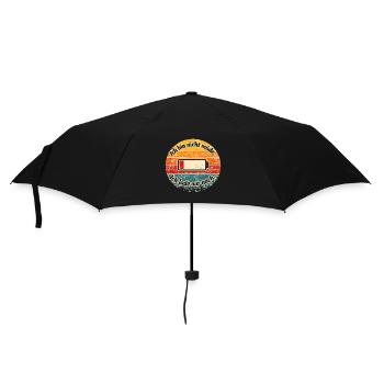 I only charge after retro battery - Umbrella (small) - black - Front