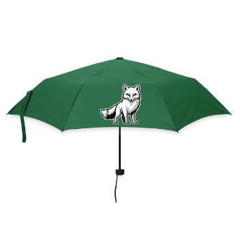Renard Polaire Arctique Blanc Logo Animal Nature - Parapluie standard - vert bouteille - Devant