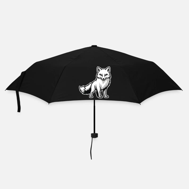 Arctic Fox Arctic White Animal Nature Logo - Umbrella (small) - black