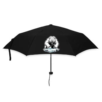 Ours Polaire Arctique Banquise Mascotte Bear - Parapluie standard - noir - Devant