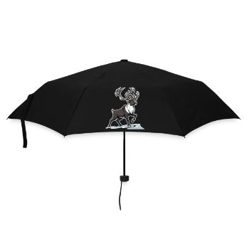 Arctic Caribou Reindeer Northern Mascot - Umbrella (small) - black - Front