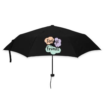 Feelings are Friends Mental Health Statement - Umbrella (small) - black - Front