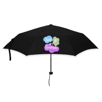 Feelings are Friends Mental Health Statement - Umbrella (small) - black - Front
