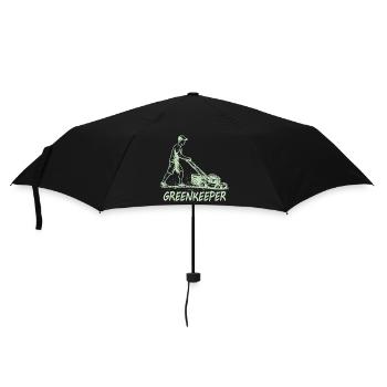 GREENKEEPER Leidenschaft Rasenpflege Garten - Regenschirm (klein) - Schwarz - Vorne
