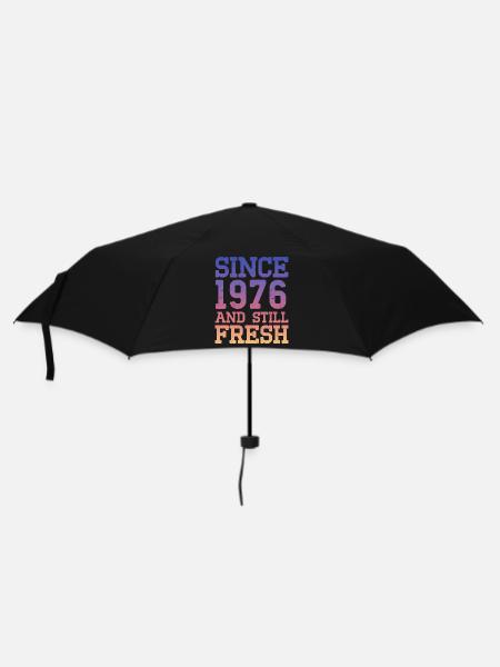 1976 50. Geburtstag - Regenschirm (klein) - Schwarz