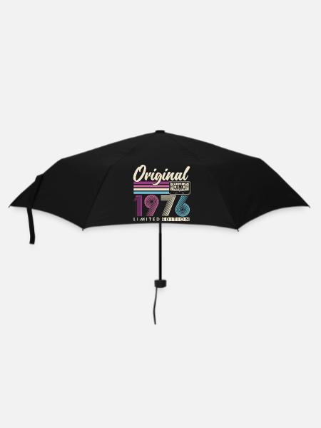 Cadeau d’anniversaire rétro vintage vintage 1976 - Parapluie standard - noir