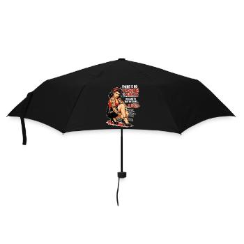 Pin-Up Retro Print: Success in Heels & Tattoos - Umbrella (small) - black - Front