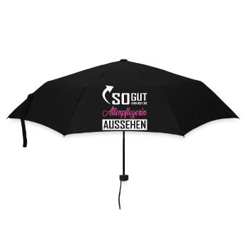So gut kann nur eine Altenpflegerin aussehen - Regenschirm (klein) - Schwarz - Vorne