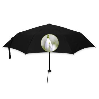 Snowdrop Blossom White Bloom Early Bloomer - Umbrella (small) - black - Front