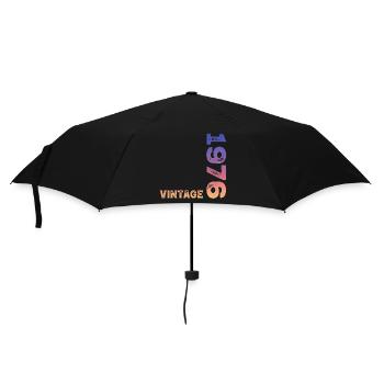 Vintage 1976 - Regenschirm (klein) - Schwarz - Vorne