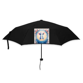 Blue mice in love - Umbrella (small) - black - Front