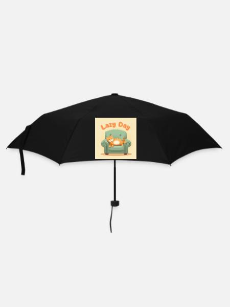 Lazy Day Cat on Armchair - Umbrella (small) - black