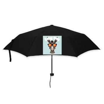 Donkey in orange summer glasses - Umbrella (small) - black - Front