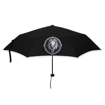 Cosmic Leo Round Astral Pattern - Umbrella (small) - black - Front