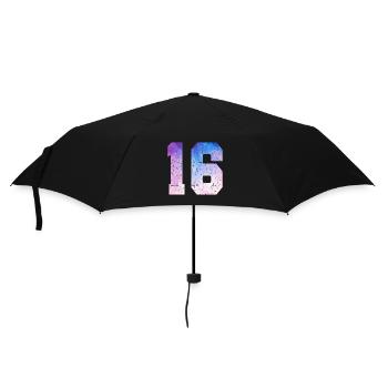 Ausgabe 16 – 16. Jubiläumsgeschenk - Regenschirm (klein) - Schwarz - Vorne
