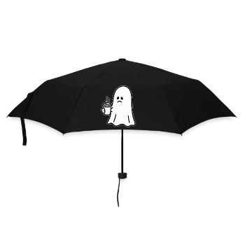 Geist Kaffee Halloween Süßes oder Saures - Regenschirm (klein) - Schwarz - Vorne