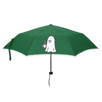 Geist Kaffee Halloween Süßes oder Saures - Regenschirm (klein) - Flaschengrün - Vorne
