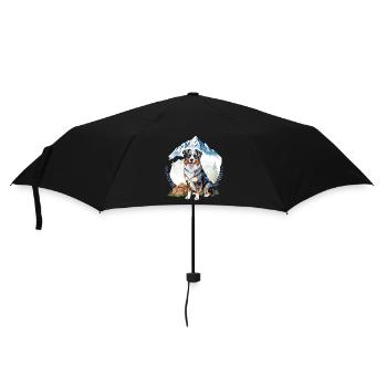 Aussie Dog Landscape Nature Illustration - Umbrella (small) - black - Front