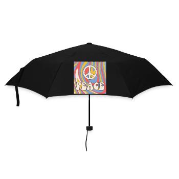 Design rétro hippie de paix – Ambiances et liberté des années 70 - Parapluie standard - noir - Devant