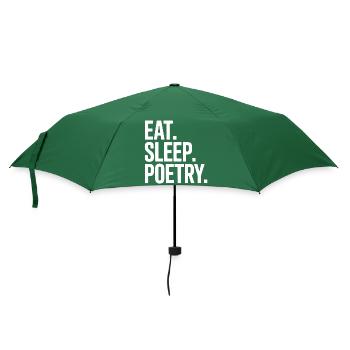 Eat Sleep Poetry Typo - Umbrella (small) - bottlegreen - Front