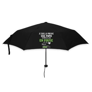 Pause Pixel Vert – Jeu Retro - Parapluie standard - noir - Devant