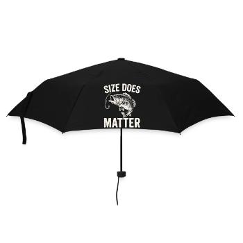 Size Does Matter - Lustiges Angler T-Shirt - Regenschirm (klein) - Schwarz - Vorne