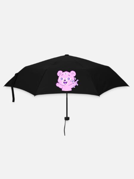 Money Teddy - Regenschirm (klein) - Schwarz