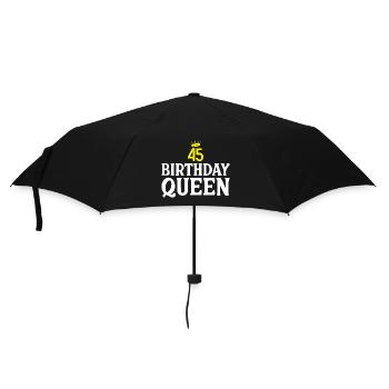 45. Geburtstagsgeschenke - Regenschirm (klein) - Schwarz - Vorne
