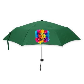 Positivität ist eine Wahl - Regenschirm (klein) - Flaschengrün - Vorne