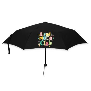 Müde Mamas Club - Kaffee Mama Humor - Regenschirm (klein) - Schwarz - Vorne