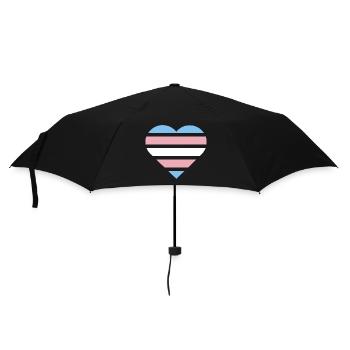 Pride Flag Heart · Transgender - Umbrella (small) - black - Front