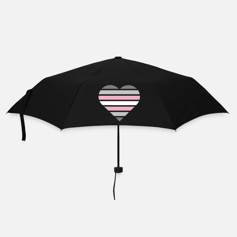 Pride Flag Heart · Demigirl - Umbrella (small) - black