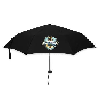 Sicherheitschef Schäferhund Logo - Regenschirm (klein) - Schwarz - Vorne