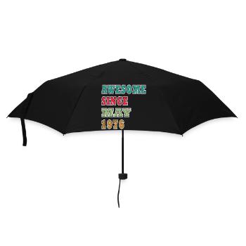 Geburtstag Mai 1976 - Regenschirm (klein) - Schwarz - Vorne