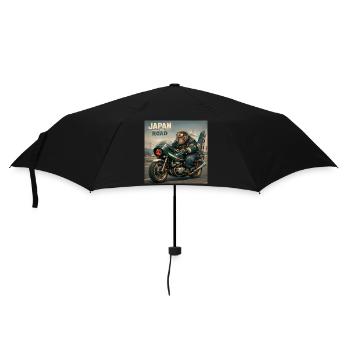Japanischer Bosozoku-Affenbiker - Regenschirm (klein) - Schwarz - Vorne