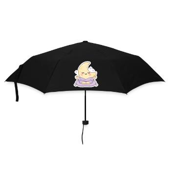 Moon meditation on pillow - Umbrella (small) - black - Front