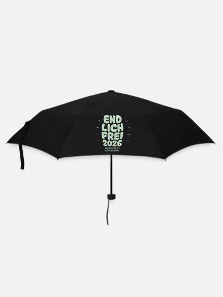 Endlich Frei - Abschluss 2026 - Regenschirm (klein) - Schwarz