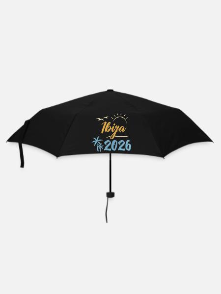 Ibiza 2026 - Regenschirm (klein) - Schwarz