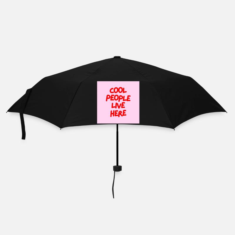 Minimalist COOL PEOPLE LIVE HERE Graphic Tee Desgn - Parapluie standard - noir