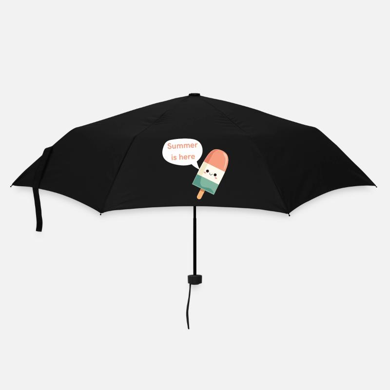 Der Sommer ist da - Regenschirm (klein) - Schwarz