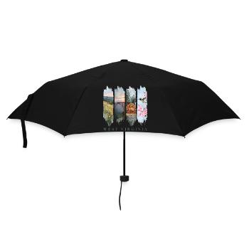 West Virginia Travel – Wild & Wonderful Hills - Umbrella (small) - black - Front