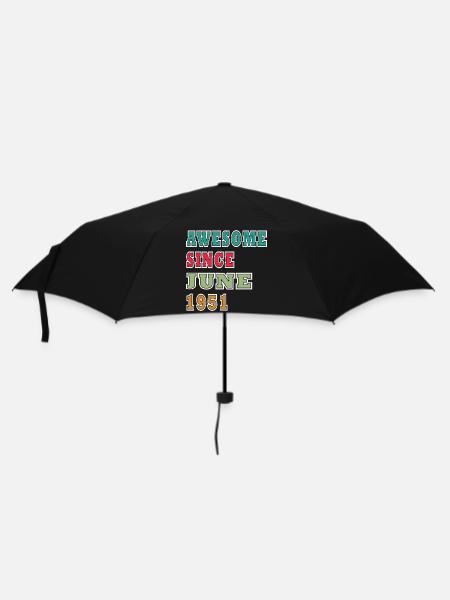 Retro 1951 Juni Layout - Regenschirm (klein) - Schwarz
