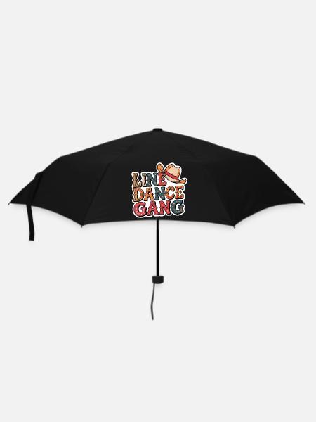 Line Dance Gang - Regenschirm (klein) - Schwarz