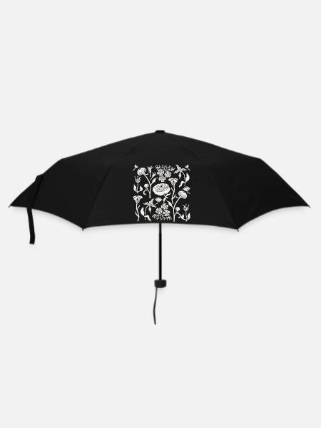 Peonies Forever L Botanical Peonies L White Ecru - Umbrella (small) - black