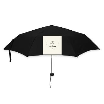 Live Laugh Lack Gesoffen - Regenschirm (klein) - Schwarz - Vorne