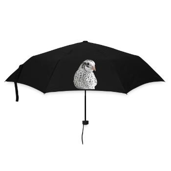 Snow Quail Portrait - Umbrella (small) - black - Front