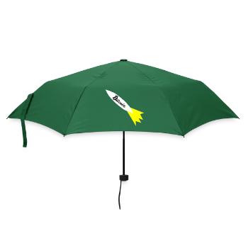 Bitcoin Rocket Print - Umbrella (small) - bottlegreen - Front