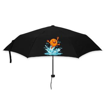 Vacances à la piscine à l’ambiance orange Orange Summer Vacation Ladies - Parapluie standard - noir - Devant