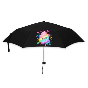 Rainbow Candy Cane Heart Happiness - Umbrella (small) - black - Front